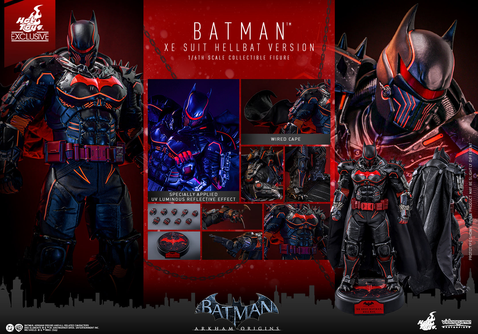 [Pre-Order] VGM73 - Batman: Arkham Origins - 1/6th scale Batman (XE Suit Hellbat Version) Collectible Figure [Hot Toys Exclusive]