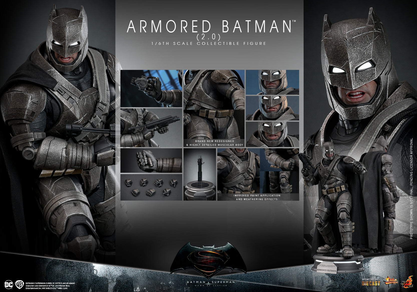 MMS742D62 - Batman v Superman: Dawn of Justice - 1/6th scale Armored Batman (2.0) Collectible Figure - ActionCity