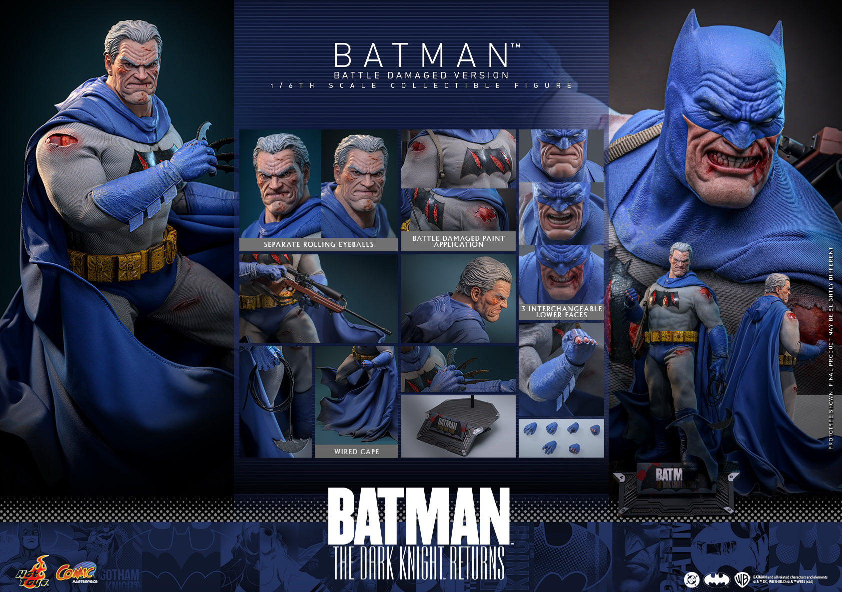 [Pre-Order] CMS031 – Batman: The Dark Knight™ Returns - 1/6th scale Batman™ (Battle Damaged Version) Collectible Figure