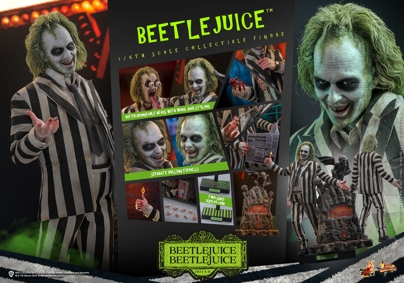 Beetlejuice フィギュア MMS767 - Beetlejuice Beetlejuice - 1/6th scale Beetlejuice