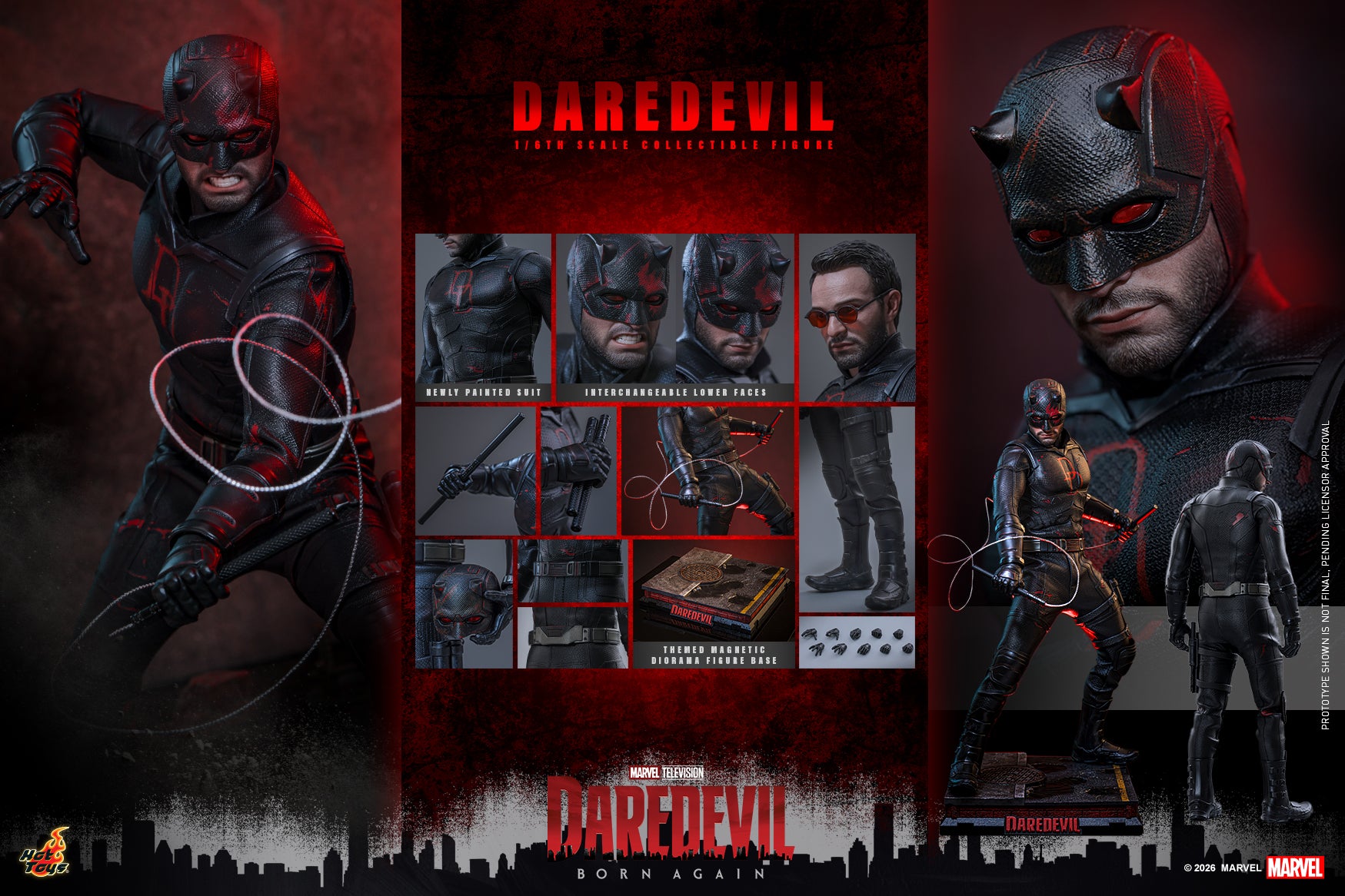 ホットトイズ HOT TOYS デアデビル Daredevil Pre-Order] TMS186 – Daredevil Born Again (Season 2) - 16th scale