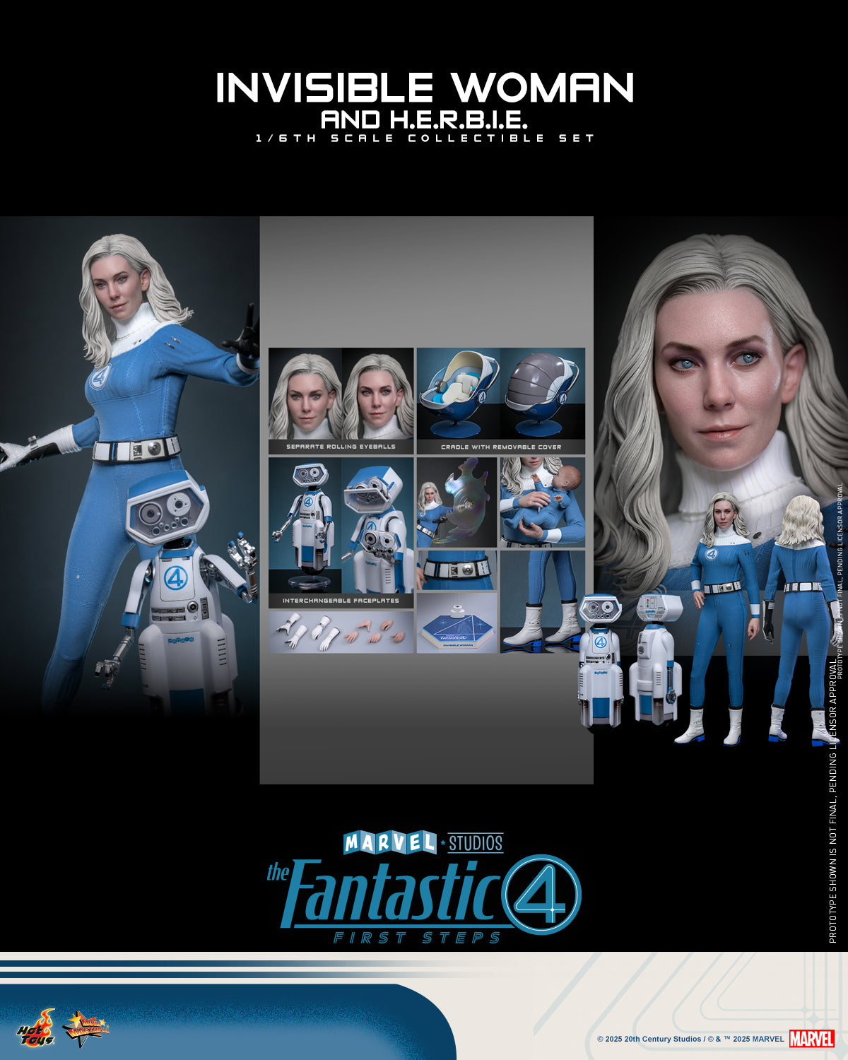 [Pre-Order] MMS824 - The Fantastic Four: First Steps 1/6th scale Invisible Woman and H.E.R.B.I.E. Collectible Set