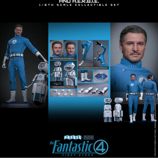 [Pre-Order] MMS822 - The Fantastic Four: First Steps 1/6th scale Mister Fantastic and H.E.R.B.I.E. Collectible Set