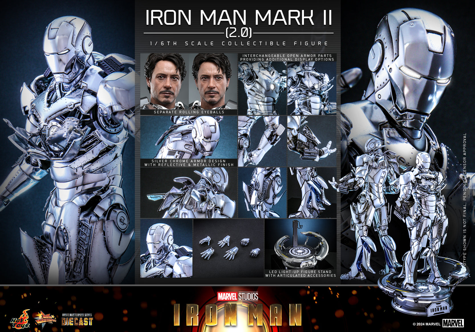 MMS733D59 - Iron Man - 1/6th scale Iron Man Mark II (2.0) Collectible Figure
