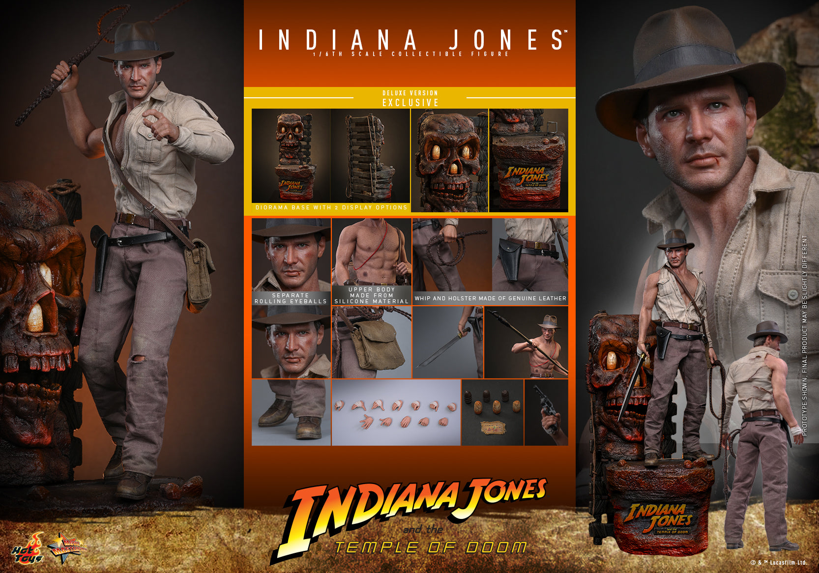 [Pre-Order] MMS861 - Indiana Jones And the Temple of Doom - 1/6th scale Indiana Jones Collectible Figure (Deluxe Version)