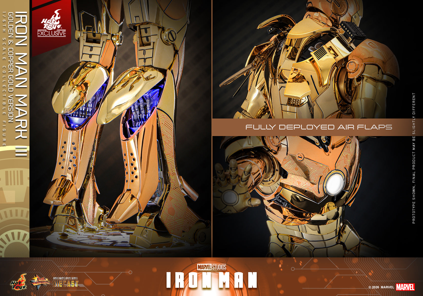 MMS848D78 – Iron Man - 1/6th scale Iron Man Mark III (Golden
