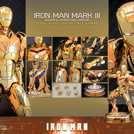 MMS848D78 – Iron Man - 1/6th scale Iron Man Mark III (Golden & Copper Gold Version) Collectible Figure [Hot Toys Exclusive]