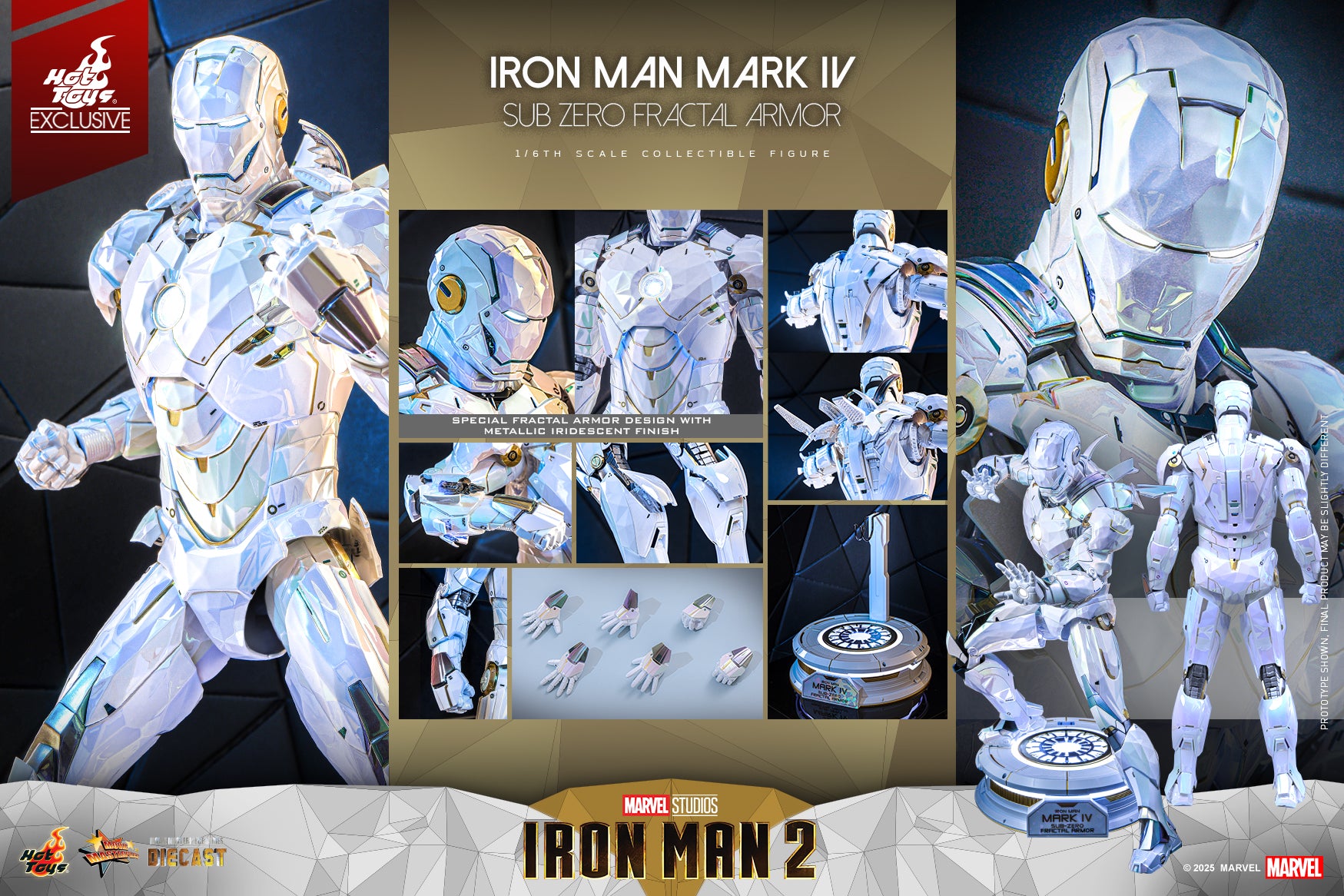[Pre-Order] MMS830D76 - Iron Man 2 - 1/6th scale Iron Man Mark IV (Sub-Zero Fractal Armor) Collectible Figure [Hot Toys Exclusive]