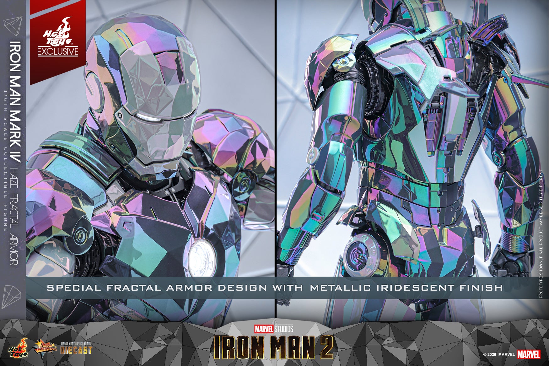 [Pre-Order] MMS855D79 - Iron Man 2 - 1/6th scale Iron Man Mark IV (Haze Fractal Armor) Collectible Figure [Hot Toys Exclusive] - ActionCity