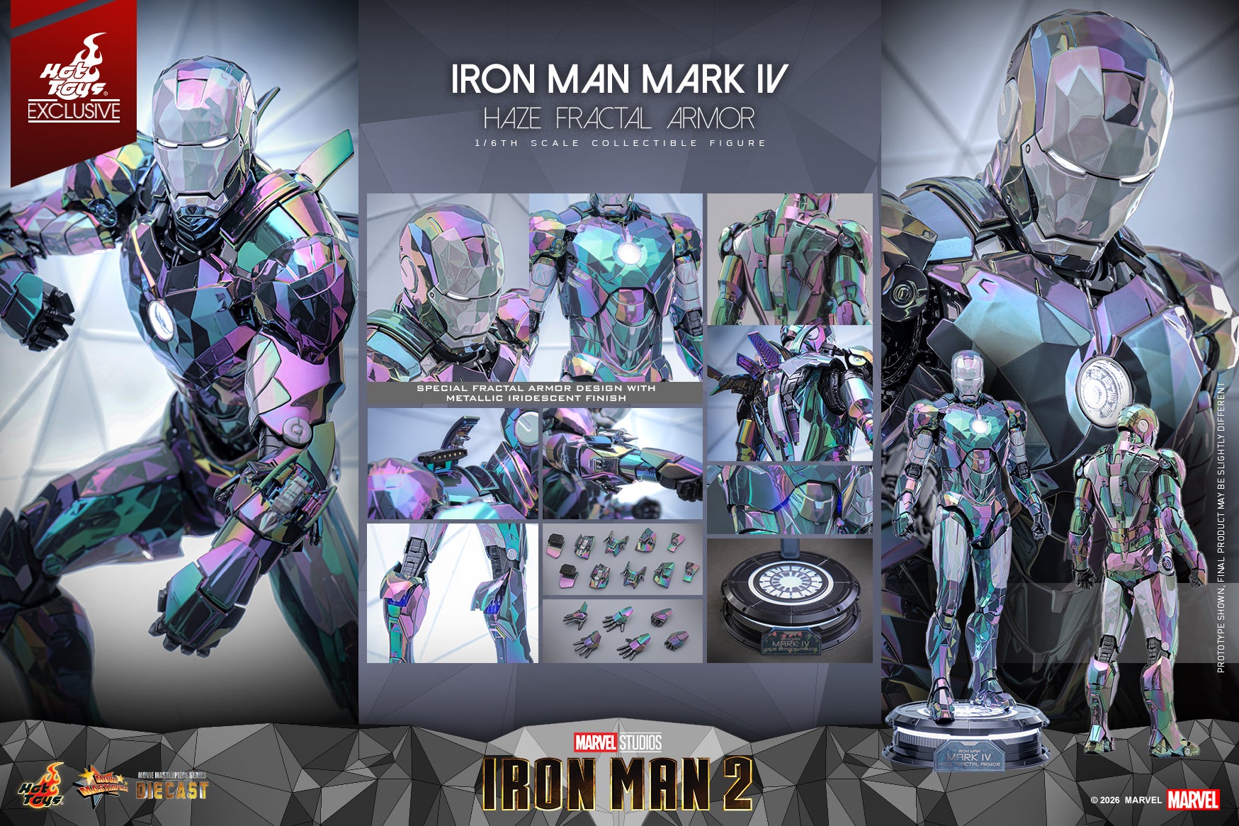 [Pre-Order] MMS855D79 - Iron Man 2 - 1/6th scale Iron Man Mark IV (Haze Fractal Armor) Collectible Figure [Hot Toys Exclusive] - ActionCity
