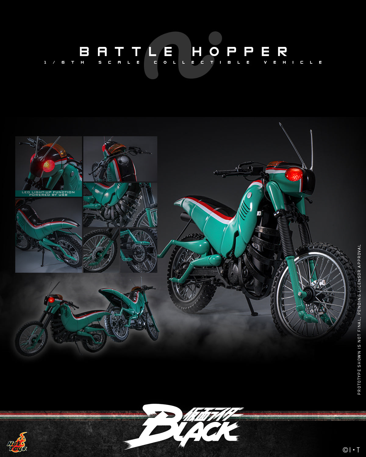 [Pre-Order] TMS161 - Kamen Rider Black - 1/6th scale Battle Hopper Collectible Vehicle