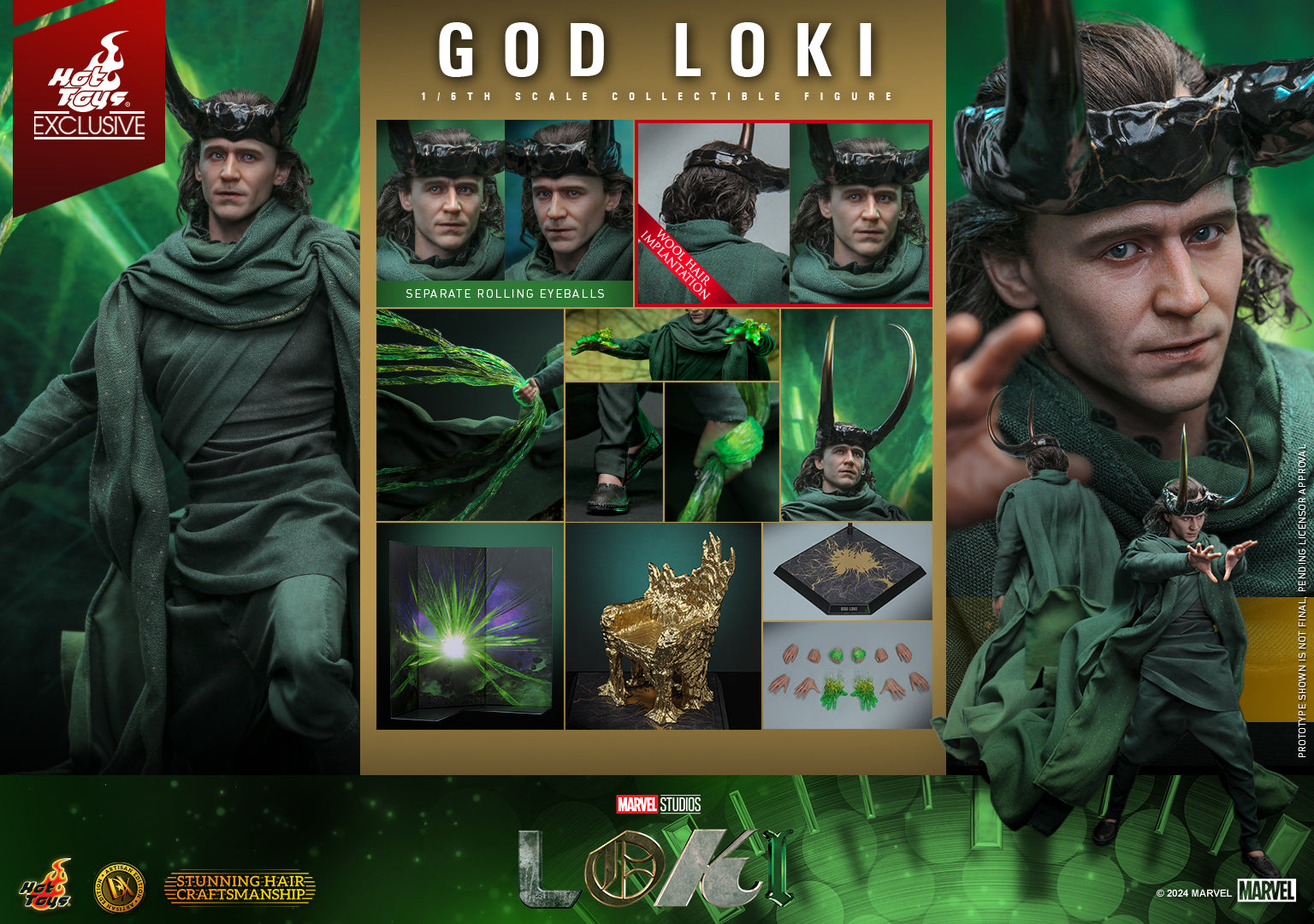 は*と様 Hot Toys God Loki 1/6スケールフィギュア　通常盤 DX41AE - Loki - 1/6th scale God Loki Collectible Figure (Artisan