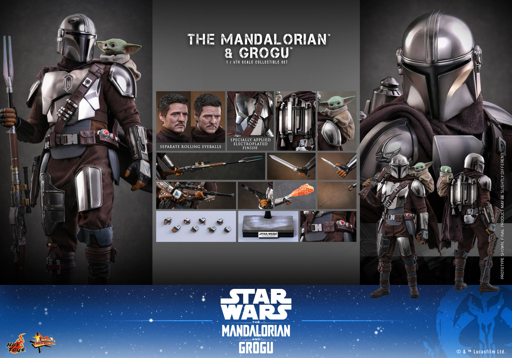 [Pre-Order] MMS871 - The Mandalorian and Grogu - 1/6 The Mandalorian and Grogu Collectible Set