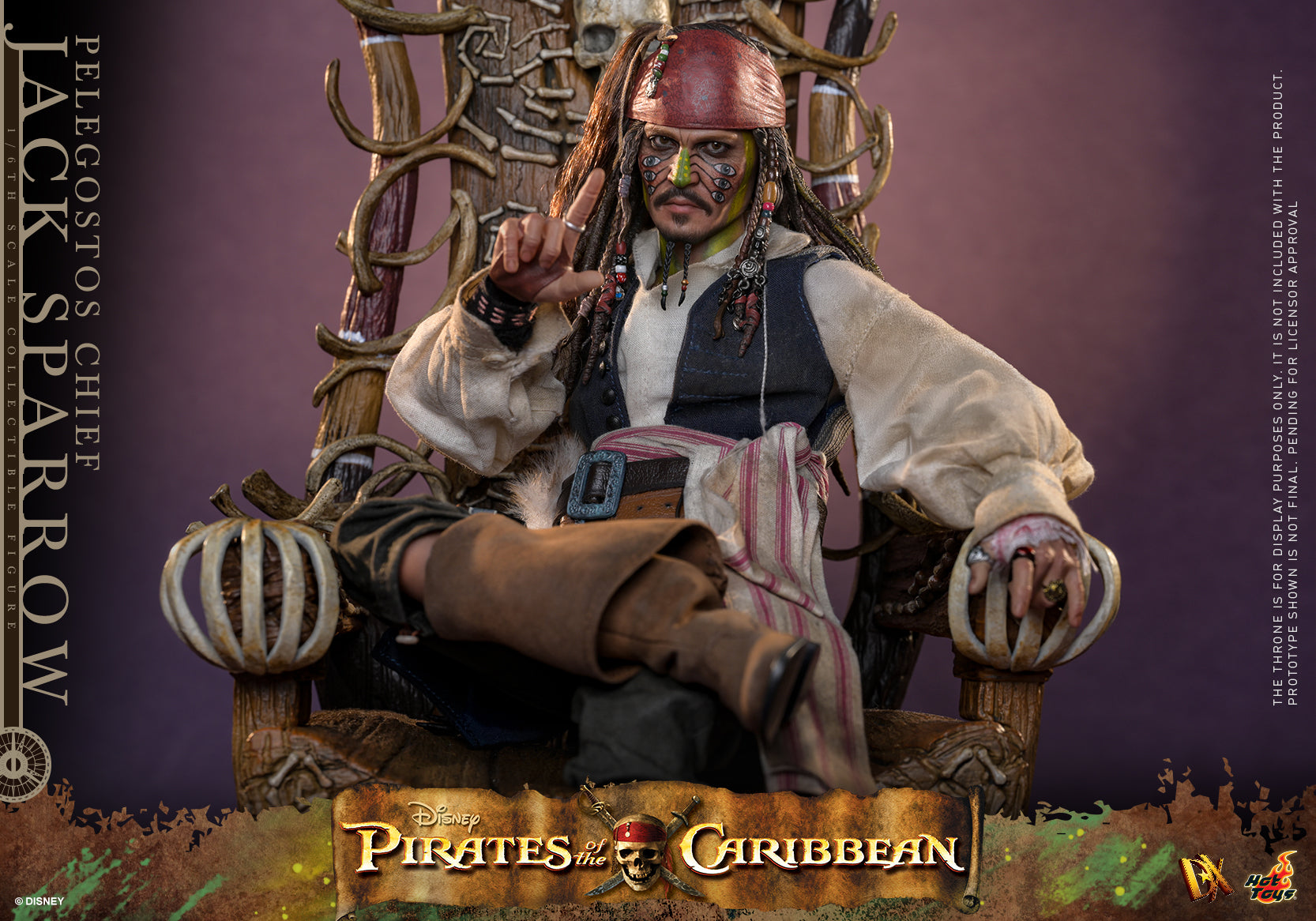 [Pre-Order] DX48 - Pirates of the Caribbean: Dead Man's Chest - 1/6th scale Pelegostos Chief Jack Sparrow Collectible Figure - ActionCity