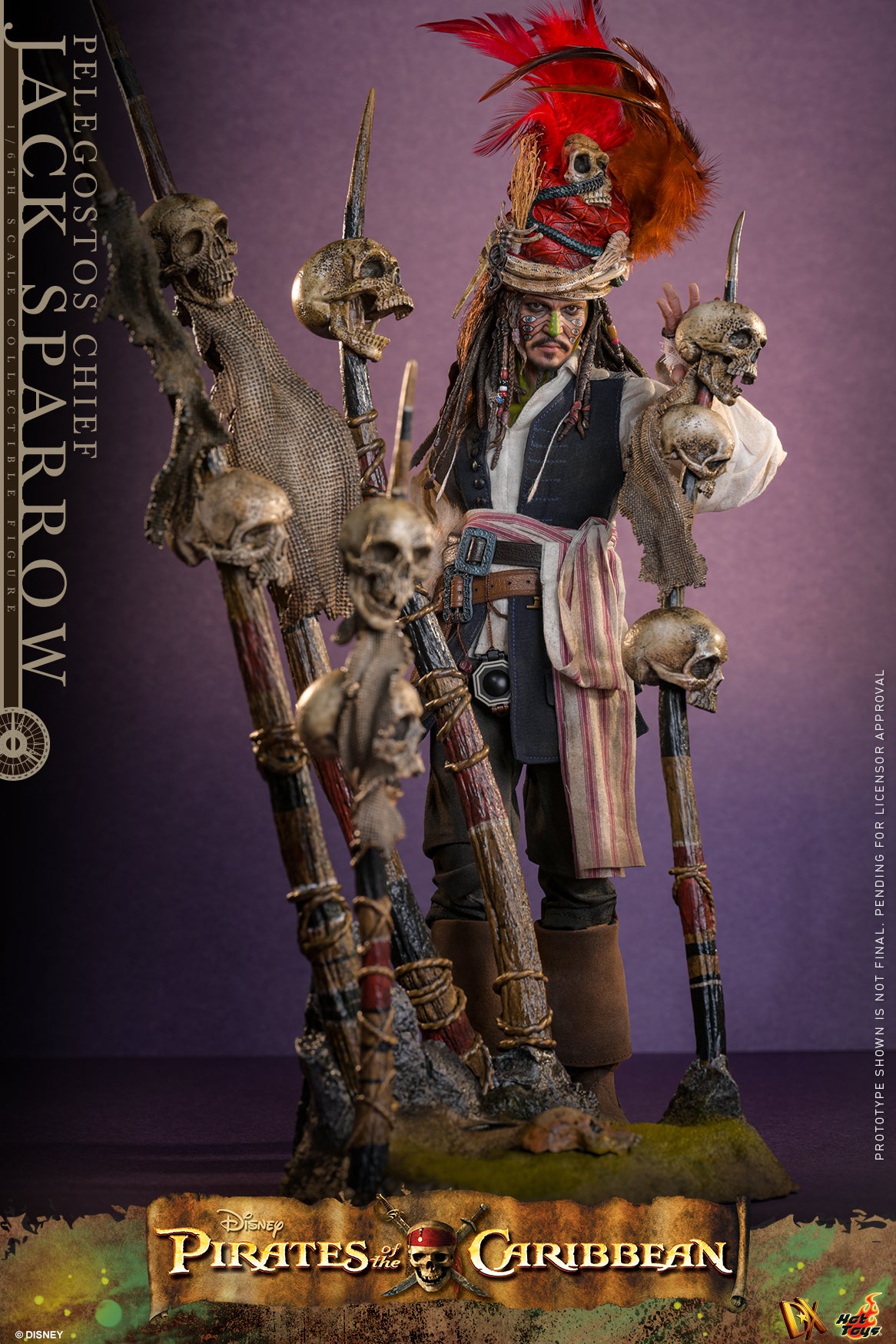 [Pre-Order] DX48 - Pirates of the Caribbean: Dead Man's Chest - 1/6th scale Pelegostos Chief Jack Sparrow Collectible Figure - ActionCity