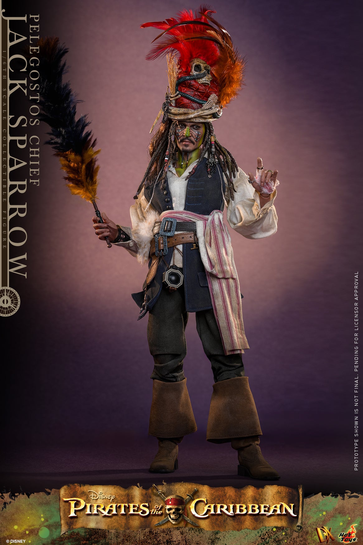 [Pre-Order] DX48 - Pirates of the Caribbean: Dead Man's Chest - 1/6th scale Pelegostos Chief Jack Sparrow Collectible Figure - ActionCity