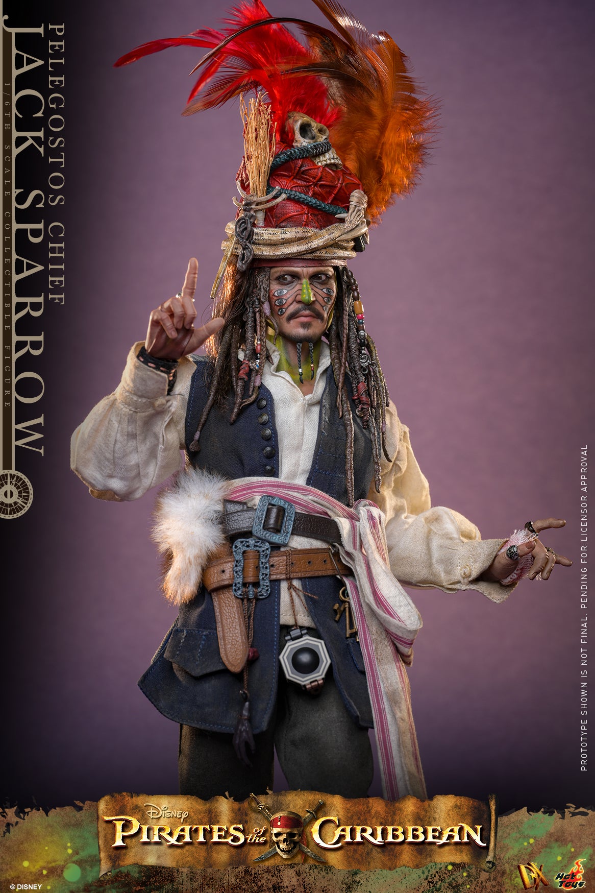 [Pre-Order] DX48 - Pirates of the Caribbean: Dead Man's Chest - 1/6th scale Pelegostos Chief Jack Sparrow Collectible Figure - ActionCity