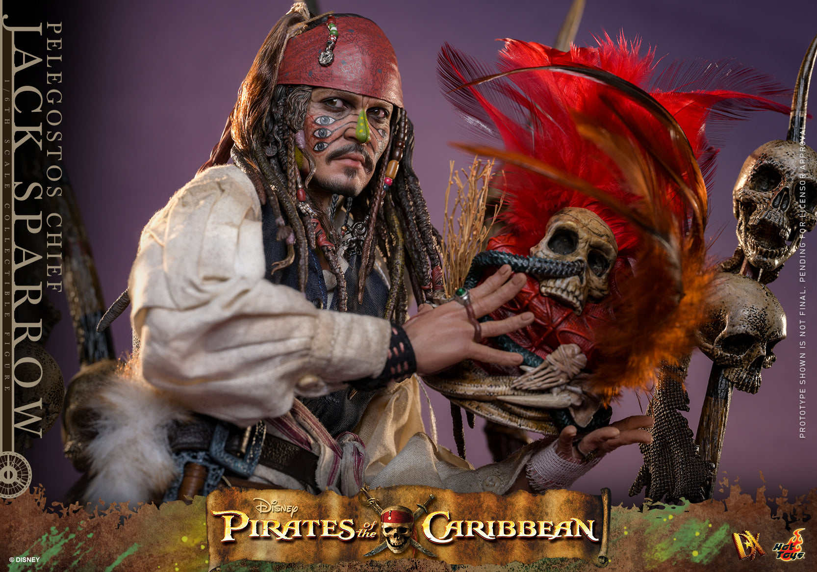 [Pre-Order] DX48 - Pirates of the Caribbean: Dead Man's Chest - 1/6th scale Pelegostos Chief Jack Sparrow Collectible Figure - ActionCity