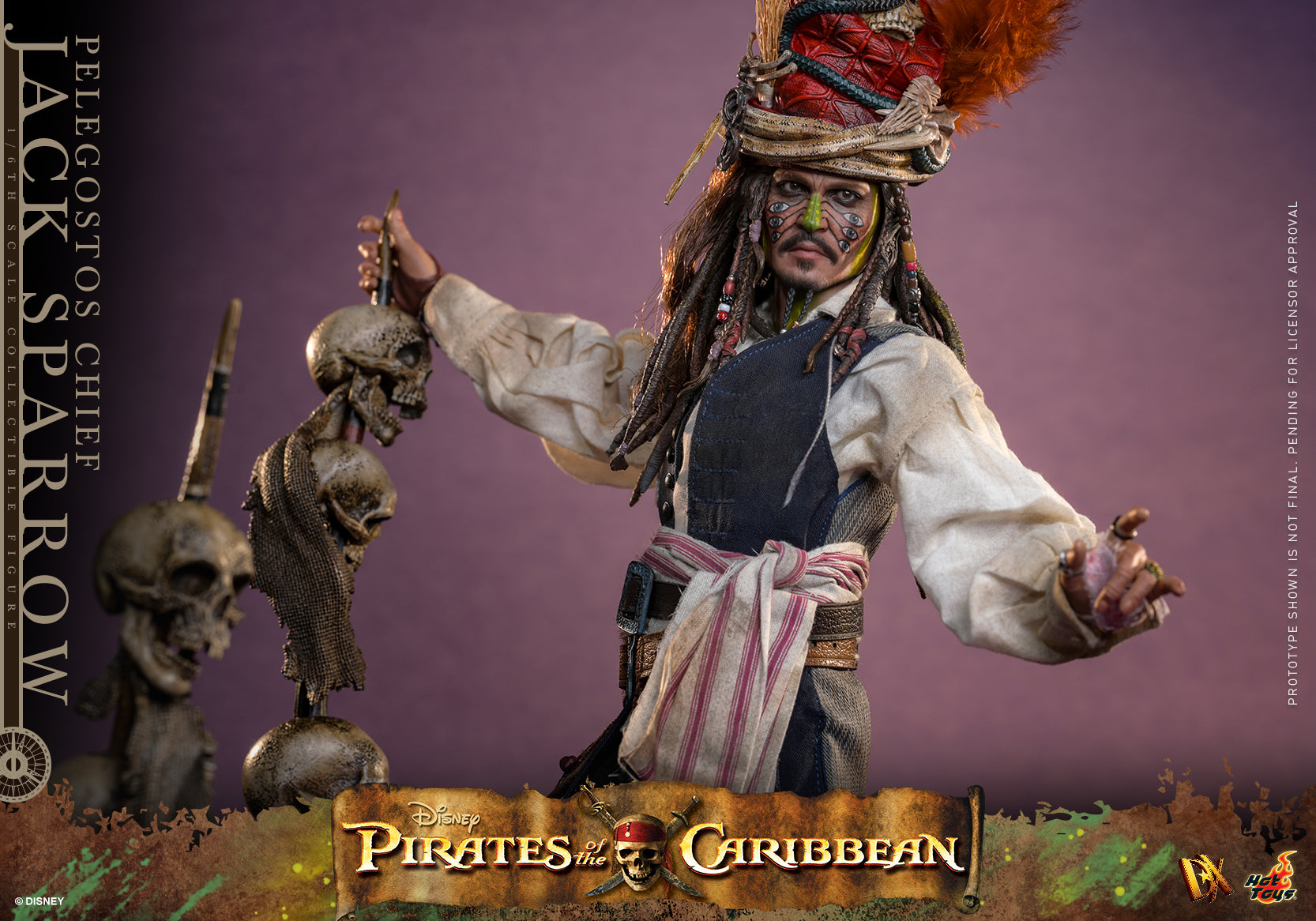 [Pre-Order] DX48 - Pirates of the Caribbean: Dead Man's Chest - 1/6th scale Pelegostos Chief Jack Sparrow Collectible Figure - ActionCity
