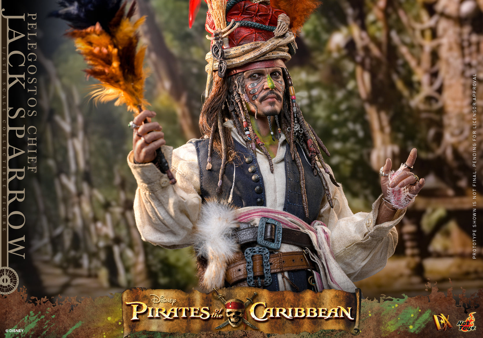 [Pre-Order] DX48 - Pirates of the Caribbean: Dead Man's Chest - 1/6th scale Pelegostos Chief Jack Sparrow Collectible Figure - ActionCity