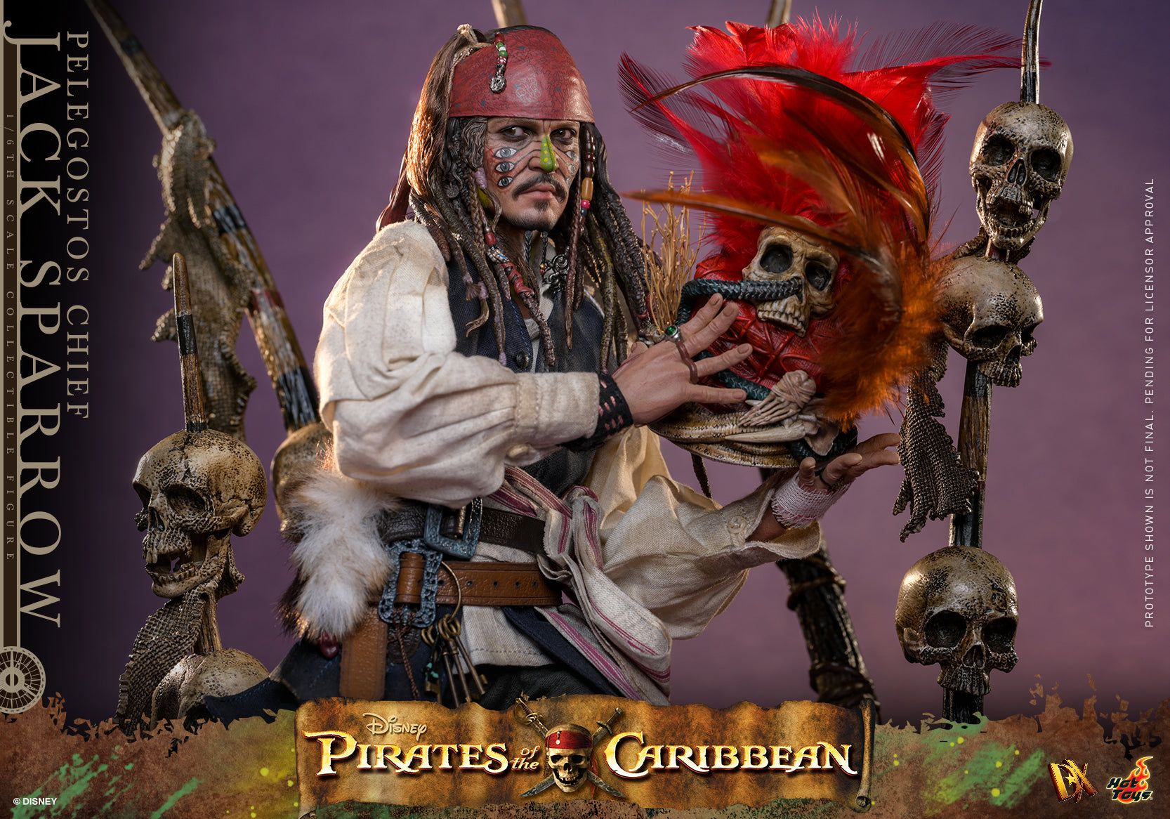 [Pre-Order] DX48 - Pirates of the Caribbean: Dead Man's Chest - 1/6th scale Pelegostos Chief Jack Sparrow Collectible Figure - ActionCity