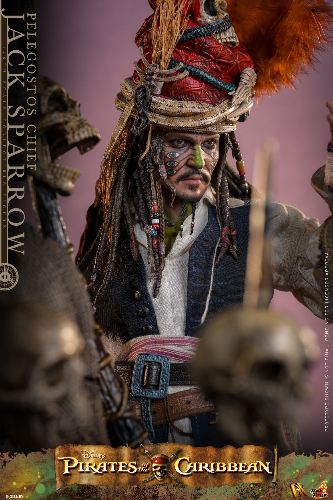 [Pre-Order] DX48 - Pirates of the Caribbean: Dead Man's Chest - 1/6th scale Pelegostos Chief Jack Sparrow Collectible Figure - ActionCity