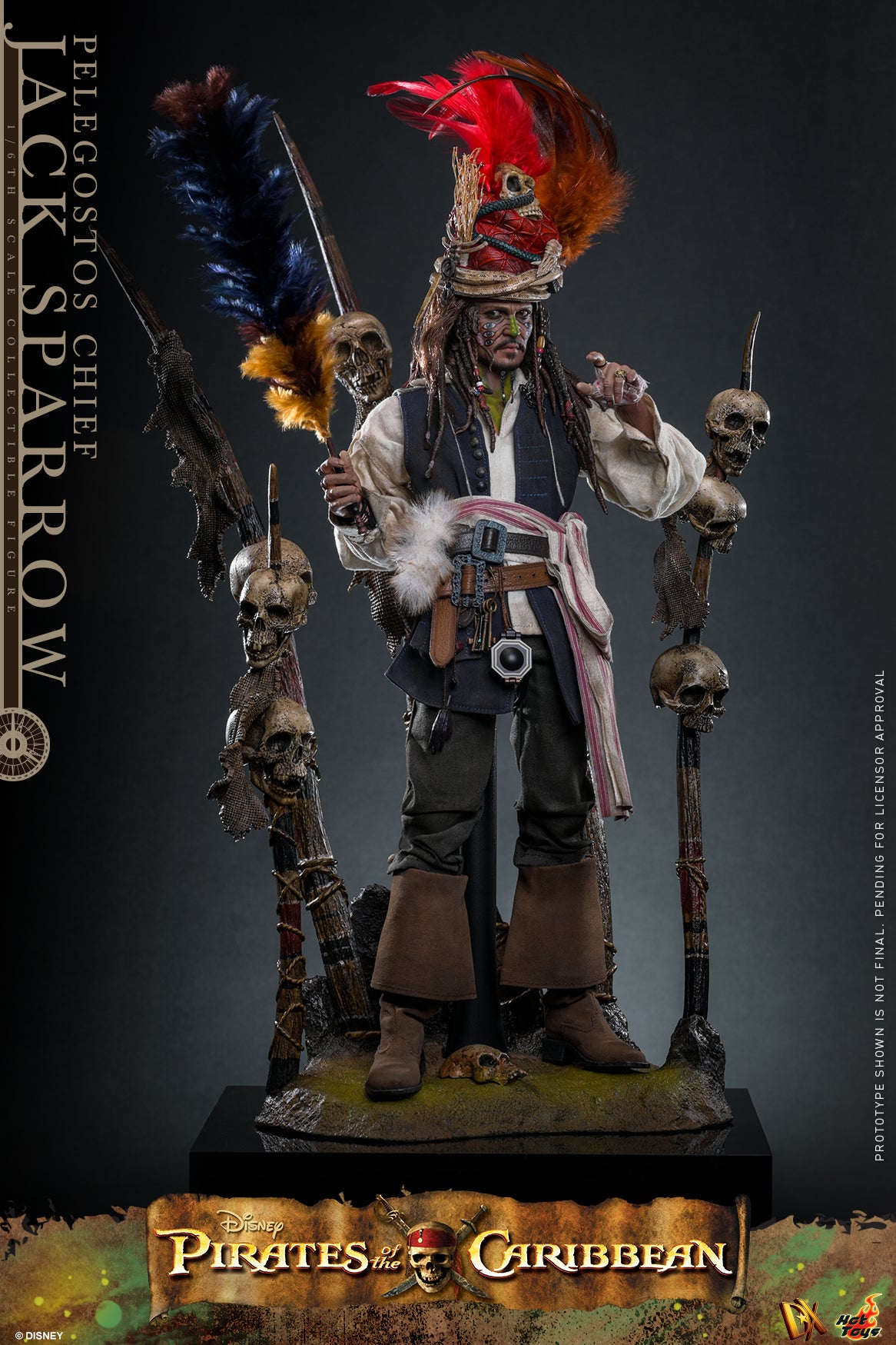 [Pre-Order] DX48 - Pirates of the Caribbean: Dead Man's Chest - 1/6th scale Pelegostos Chief Jack Sparrow Collectible Figure - ActionCity