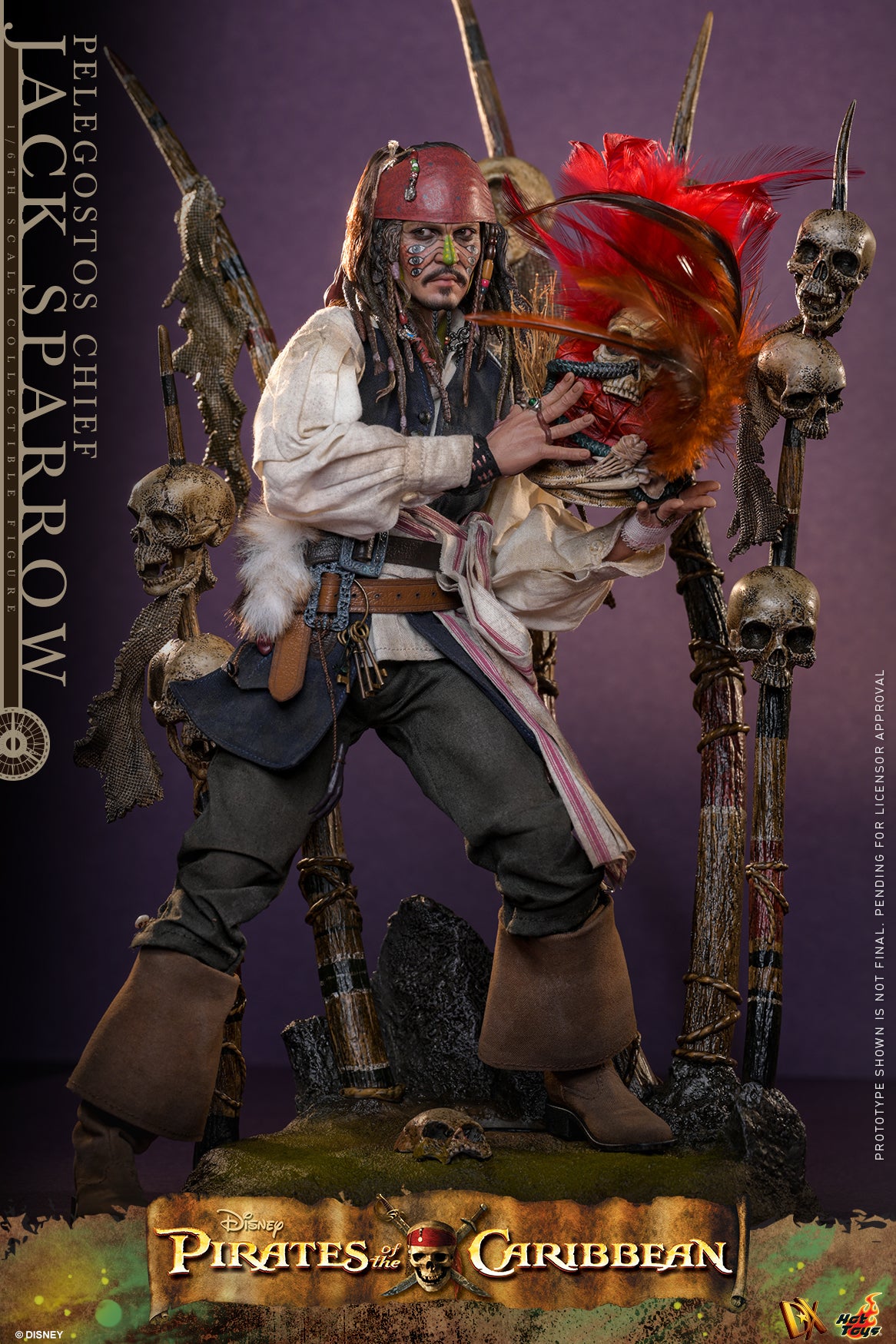 [Pre-Order] DX48 - Pirates of the Caribbean: Dead Man's Chest - 1/6th scale Pelegostos Chief Jack Sparrow Collectible Figure - ActionCity