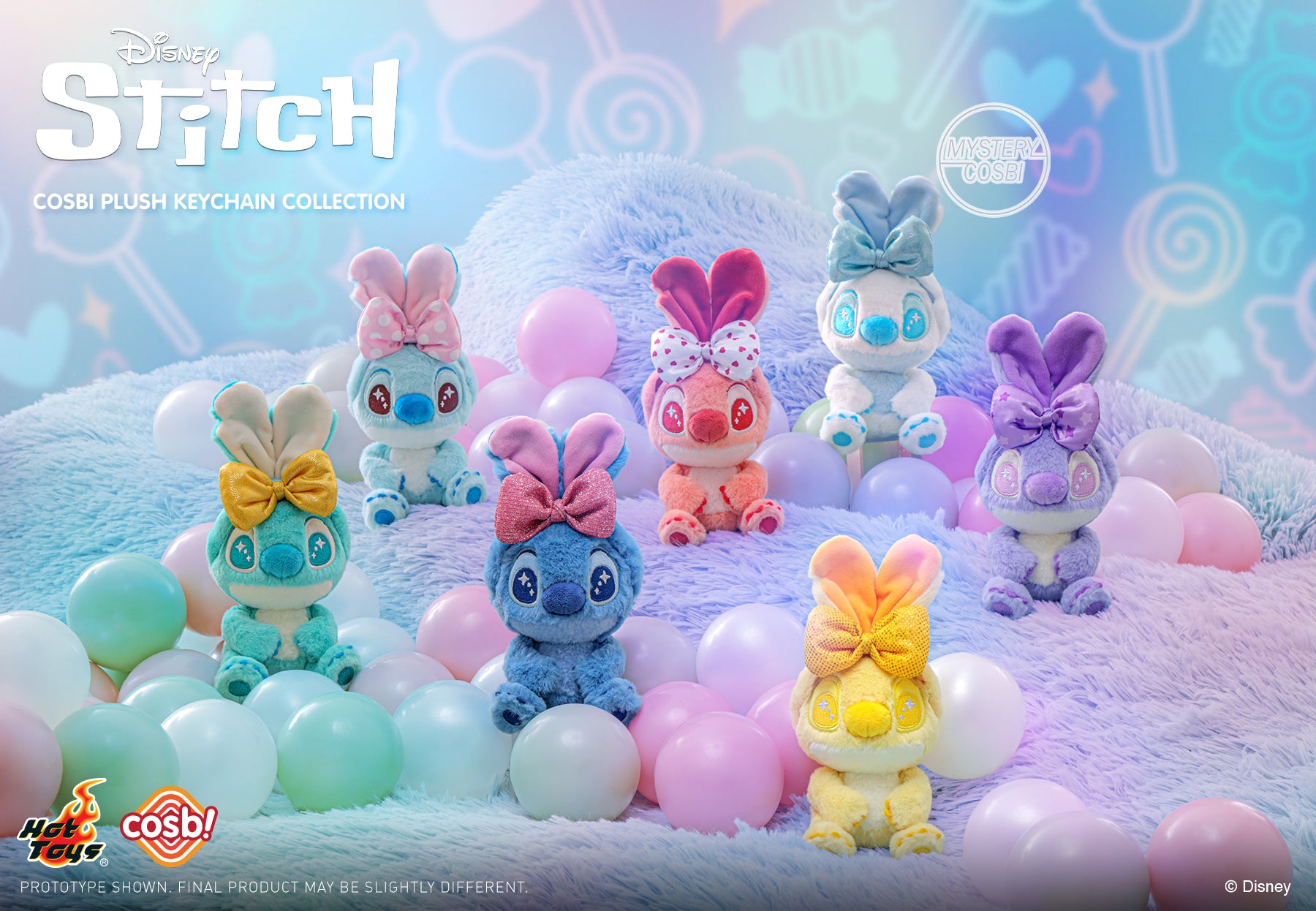 PPLU066N Stitch - Stitch Cosbi Plush Keychain Collection