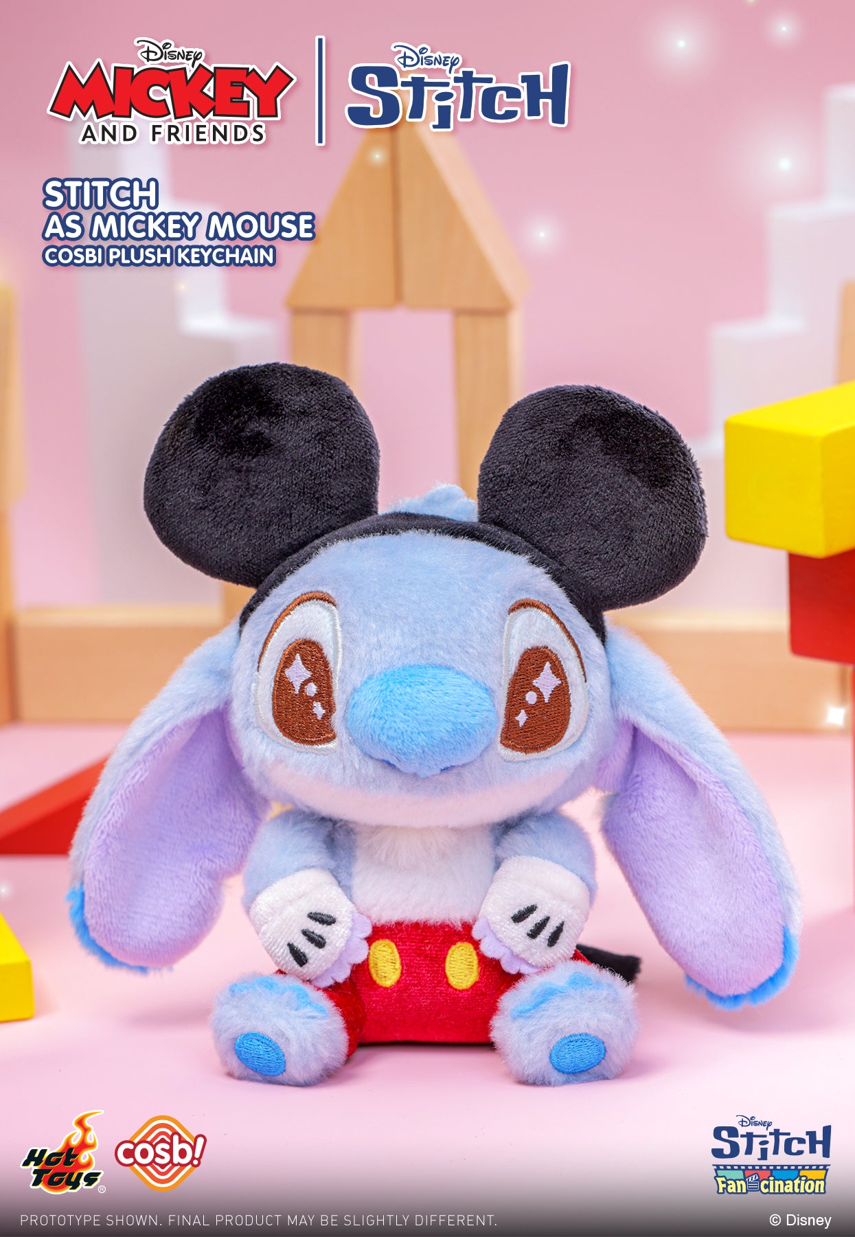 [Pre-Order] PPLU089N - Stitch Fan-Cination - Mickey & Friends | Stitch Cosbi Plush Keychain Collection