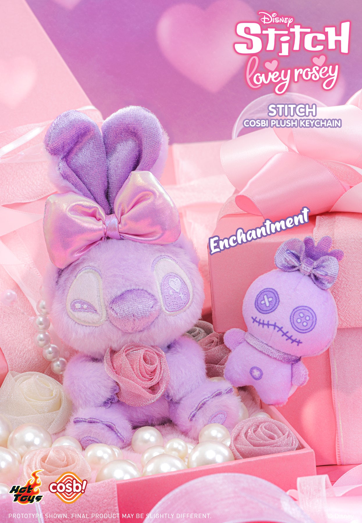 [Pre-Order] PPLU090N - Stitch – Stitch Lovey-Rosey Cosbi Plush Keychain Collection