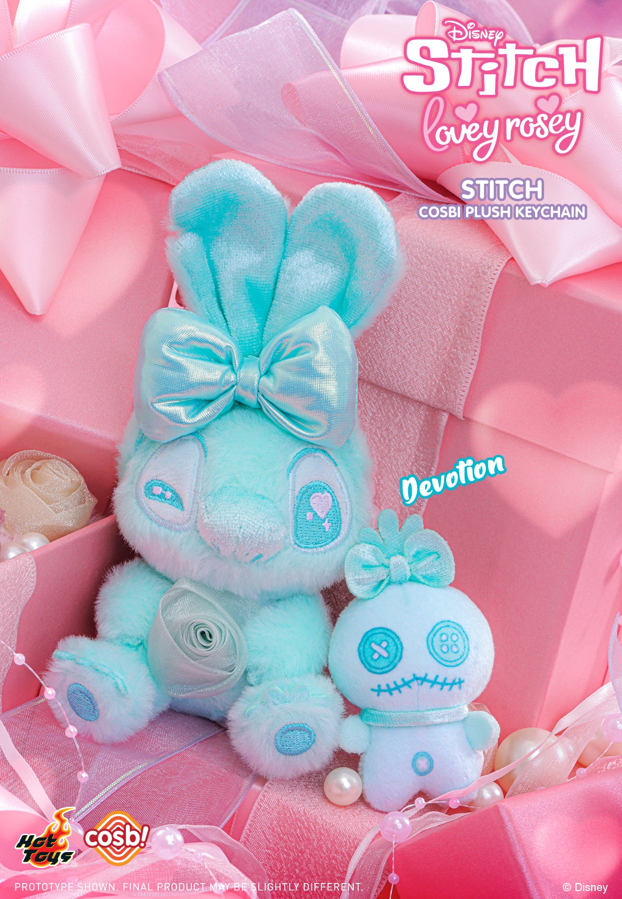 PPLU090N - Stitch – Stitch Lovey-Rosey Cosbi Plush Keychain