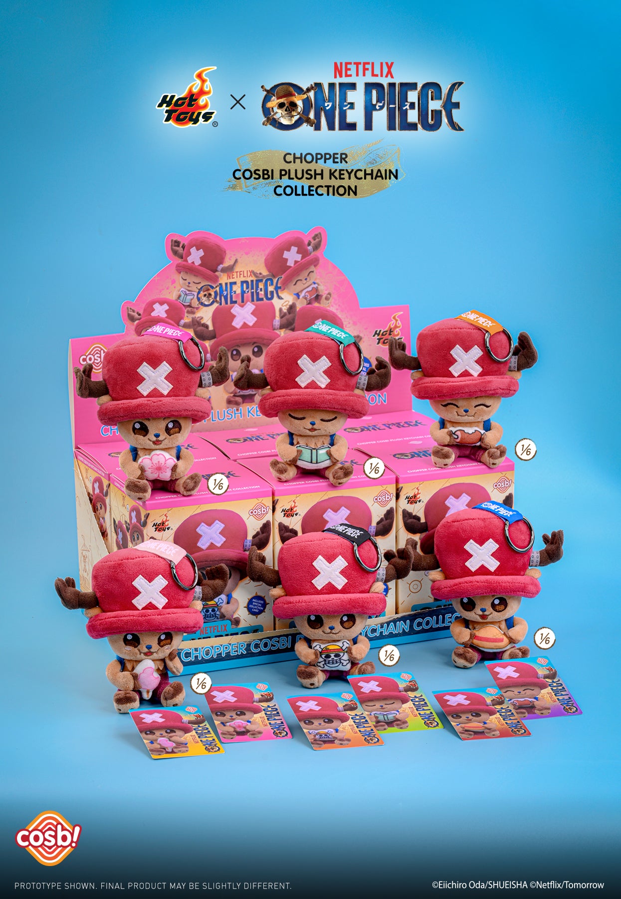 PPLU109N - One Piece – Chopper Cosbi Plush Keychain Collection