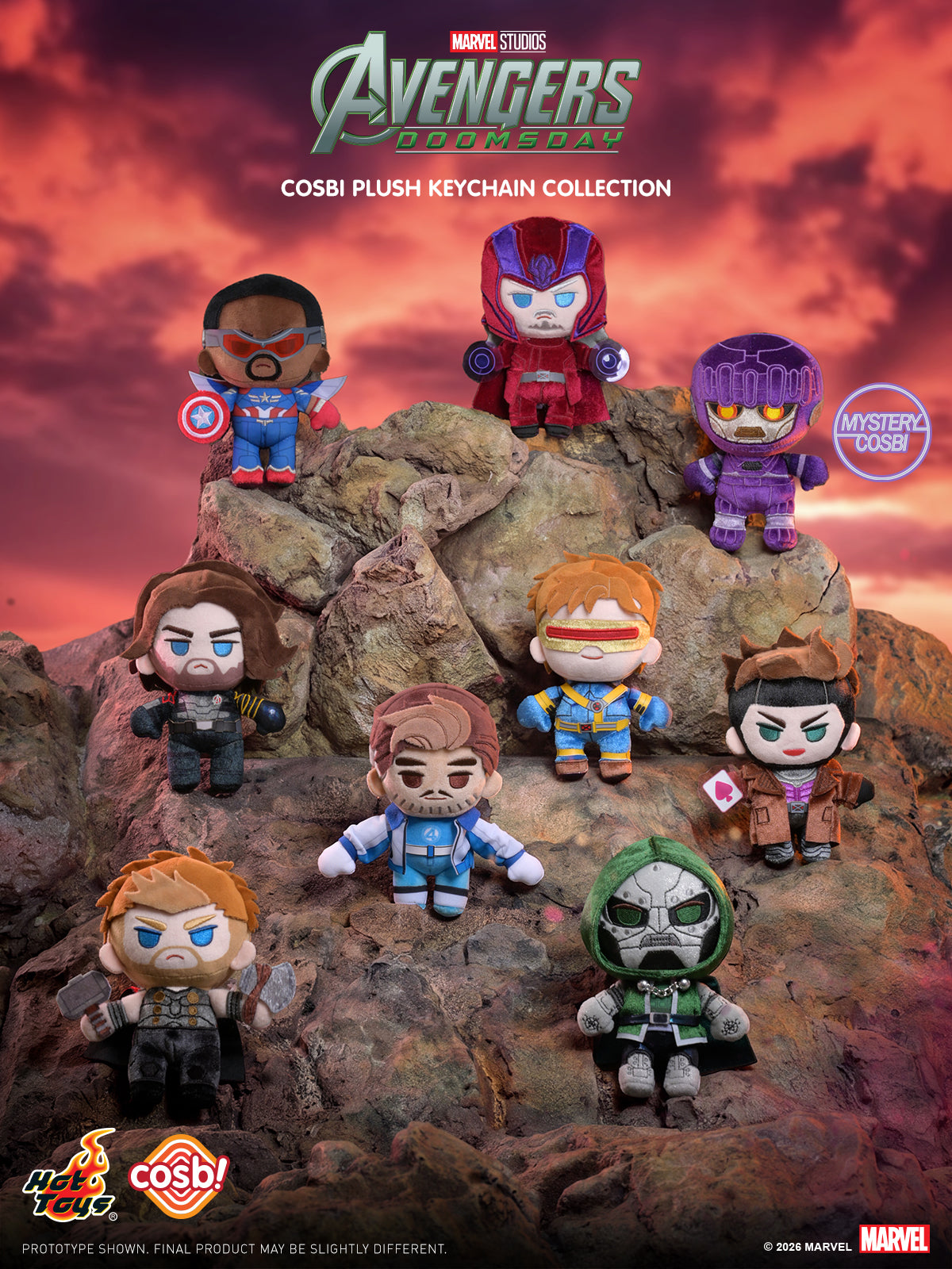 [Pre-Order] PPLU125N - Avengers Doomsday Cosbi Plush Keychain Collection - ActionCity