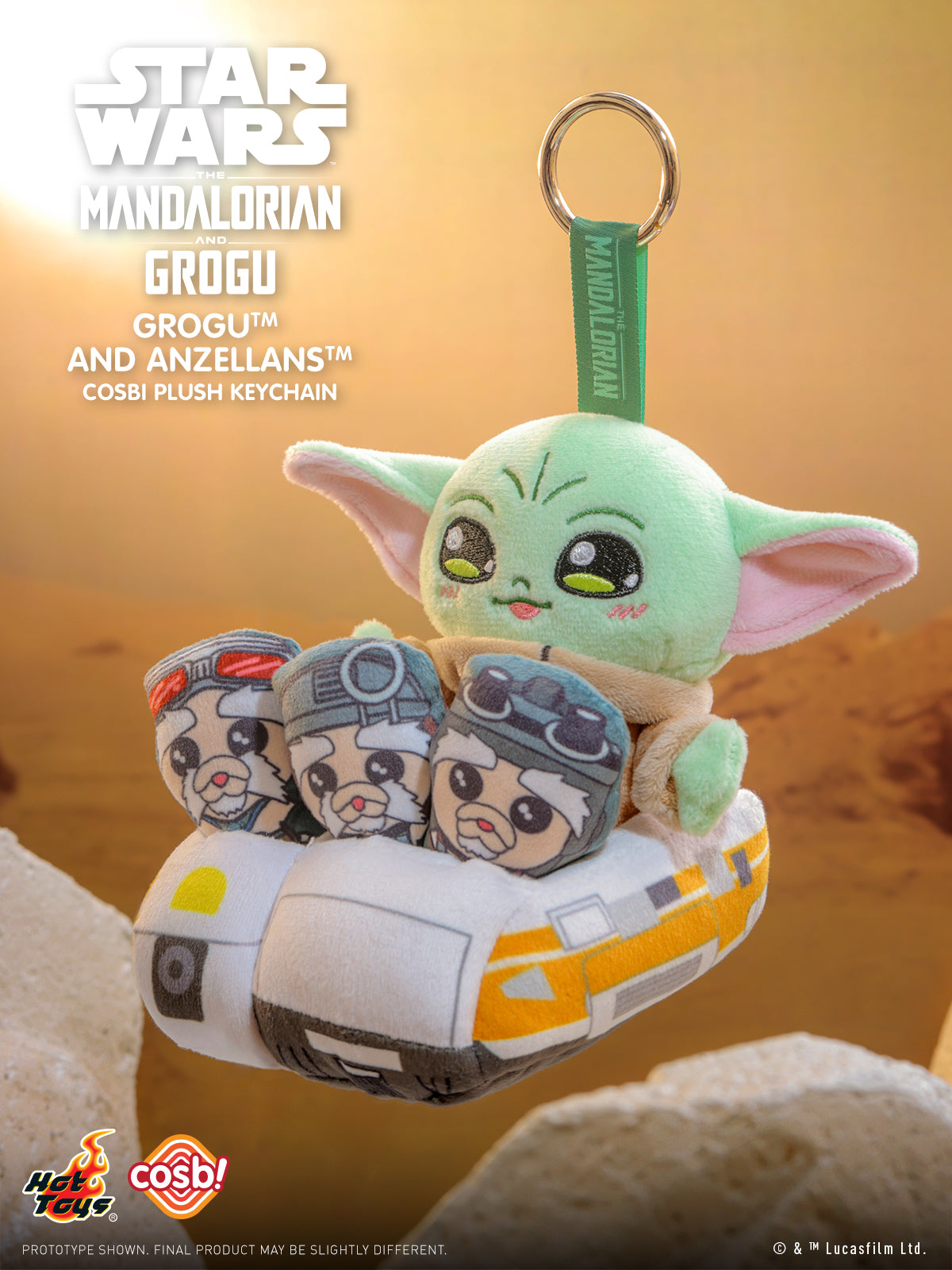 [Pre-Order] PPLU130N – Grogu and Anzellans Cosbi Plush Keychain