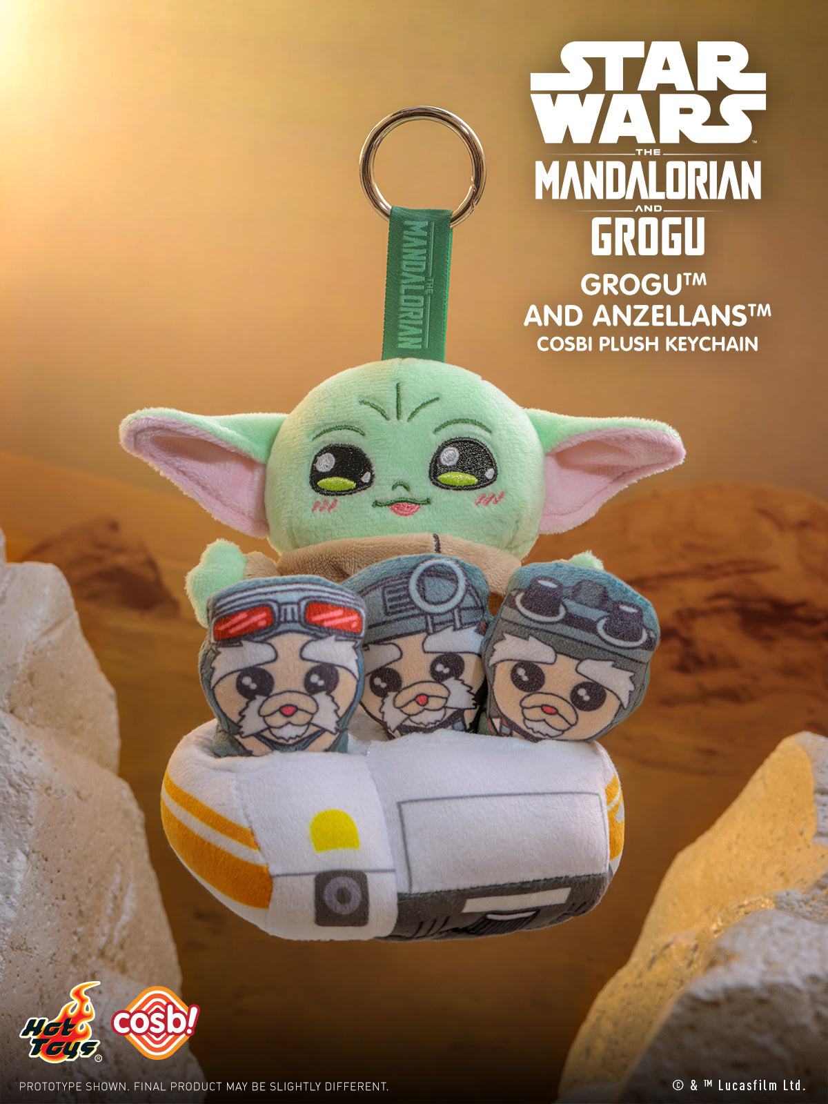 [Pre-Order] PPLU130N – Grogu and Anzellans Cosbi Plush Keychain - ActionCity