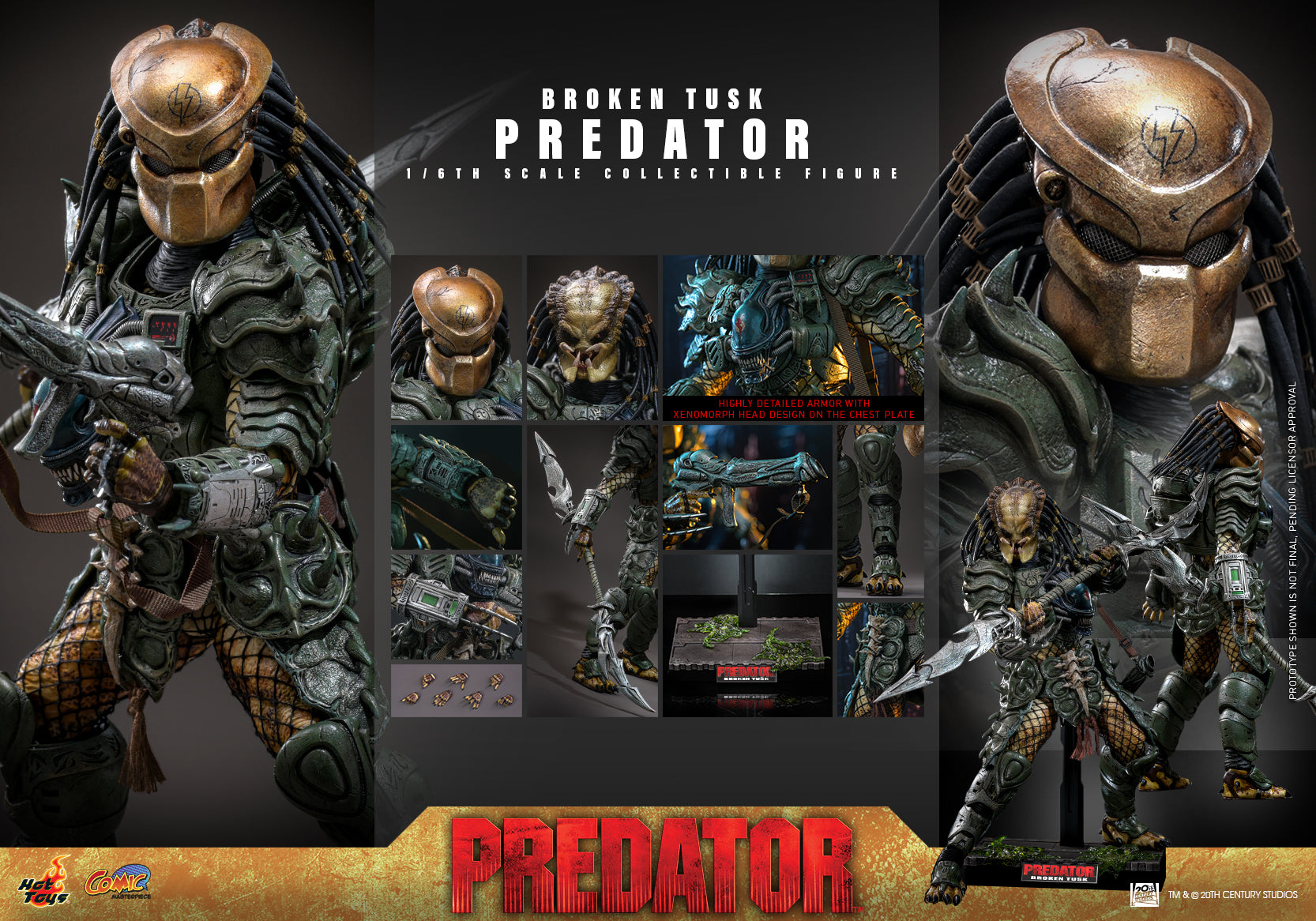 [Pre-Order] CMS029 – Predator 1/6th scale Broken Tusk Predator Collectible Figure