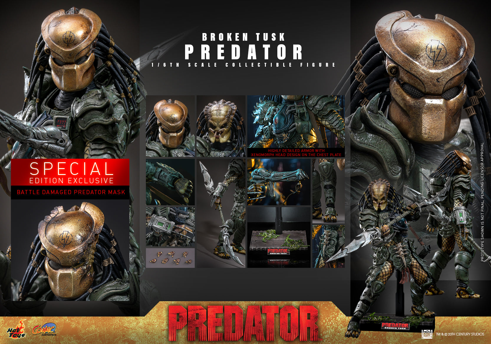 [Pre-Order] CMS029B – Predator 1/6th scale Broken Tusk Predator Collectible Figure (Special Edition)