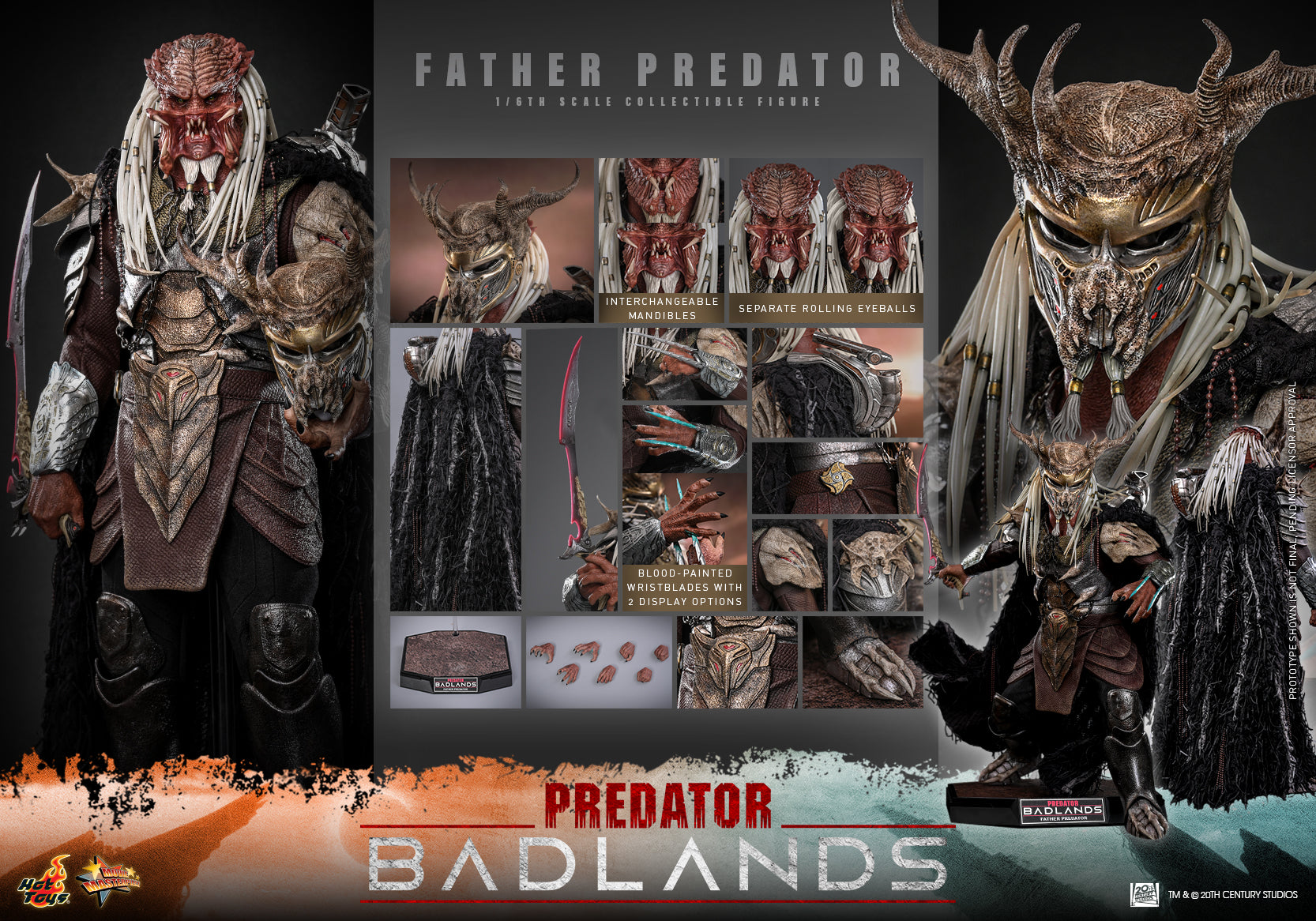 [Pre-Order] MMS863 – Predator: Badlands - 1/6th scale Father Predator Collectible Figure