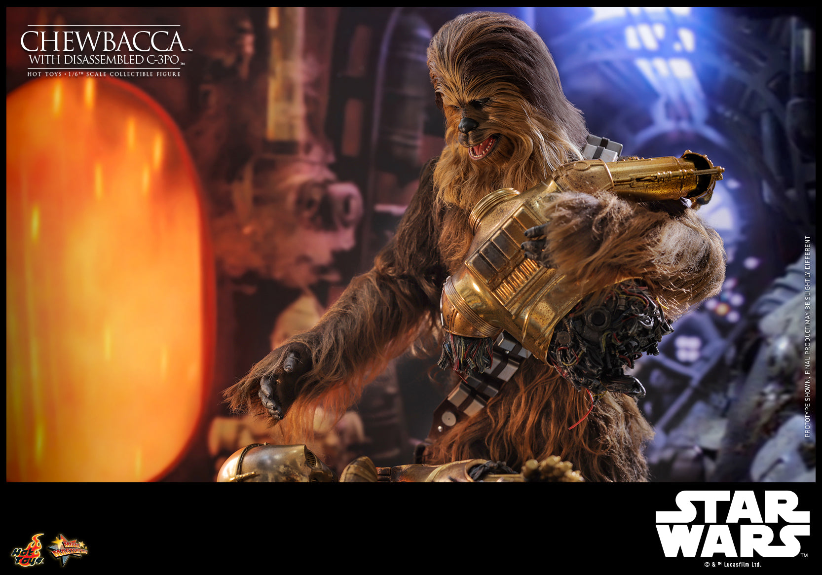 MMS766 - Star Wars: Episode V The Empire Strikes Back - 1/6th scale Chewbacca with Disassembled C-3PO Collectible Figure - ActionCity
