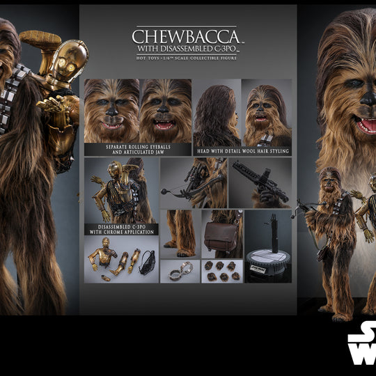 MMS766 - Star Wars: Episode V The Empire Strikes Back - 1/6th scale Chewbacca with Disassembled C-3PO Collectible Figure