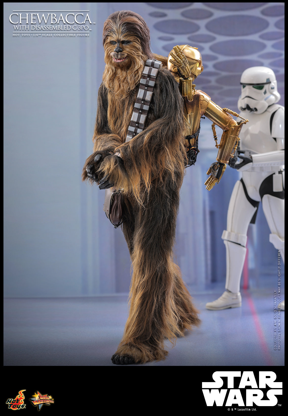 MMS766 - Star Wars: Episode V The Empire Strikes Back - 1/6th scale Chewbacca with Disassembled C-3PO Collectible Figure - ActionCity