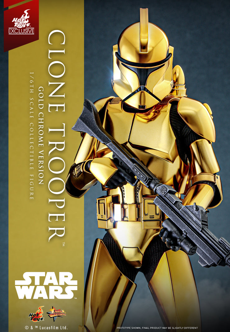 [Pre-Order] MMS735 - Star WarsT - 1/6th scale Clone Trooper (Gold Chrome Version) Collectible Figure [Hot Toys Exclusive]