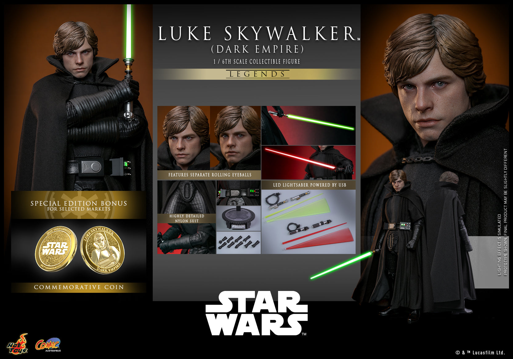 CMS019B – Star Wars- 1/6th scale Luke Skywalker (Dark Empire) Collecti