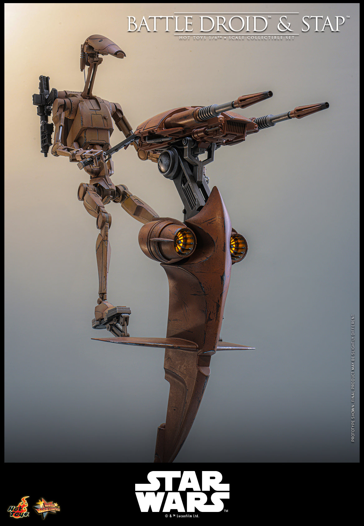 [Pre-Order] MMS887 - Star Wars: The Phantom Menace™ - 1/6th scale Battle Droid™ & STAP™ Collectible Set - ActionCity
