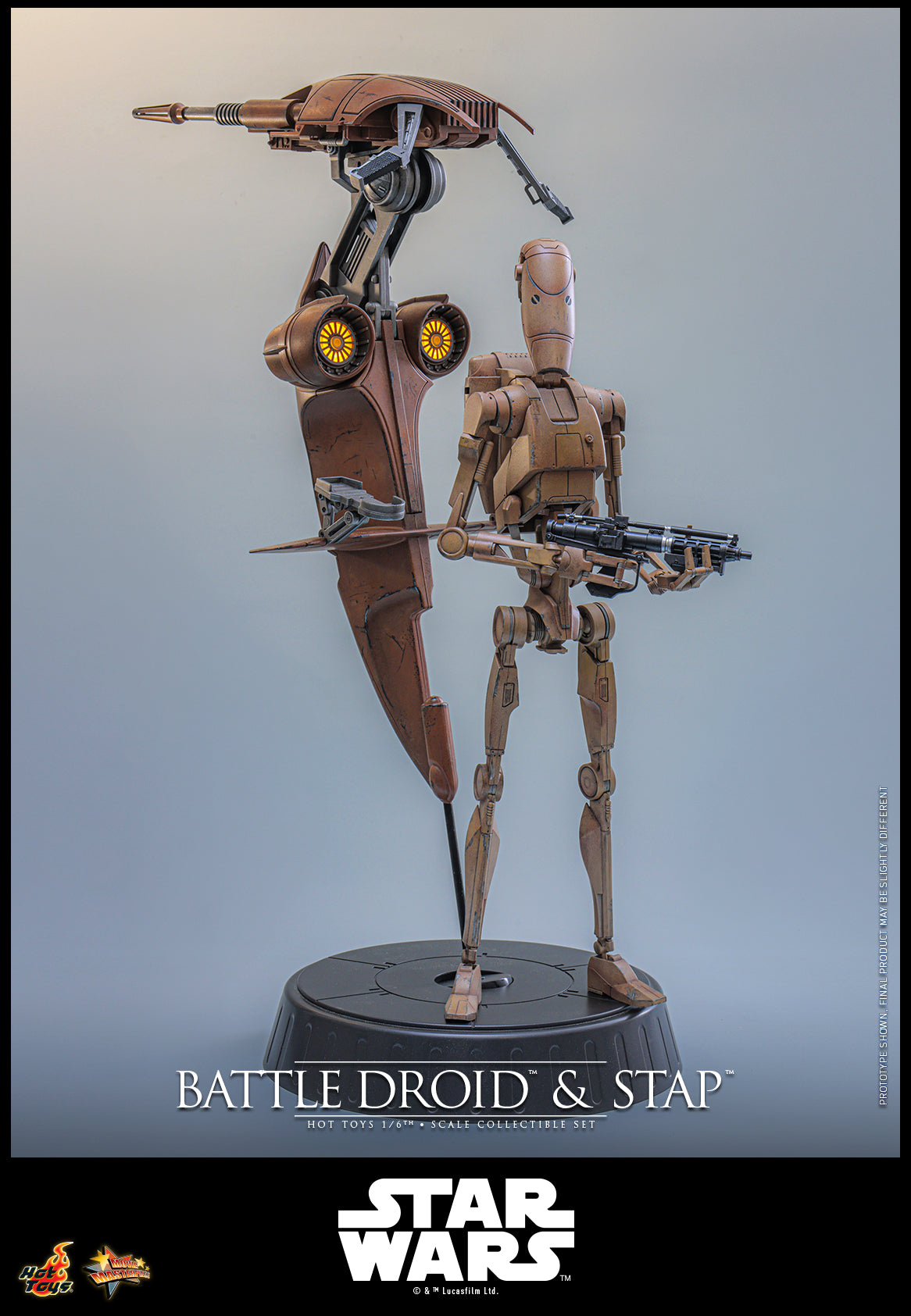 [Pre-Order] MMS887 - Star Wars: The Phantom Menace™ - 1/6th scale Battle Droid™ & STAP™ Collectible Set - ActionCity