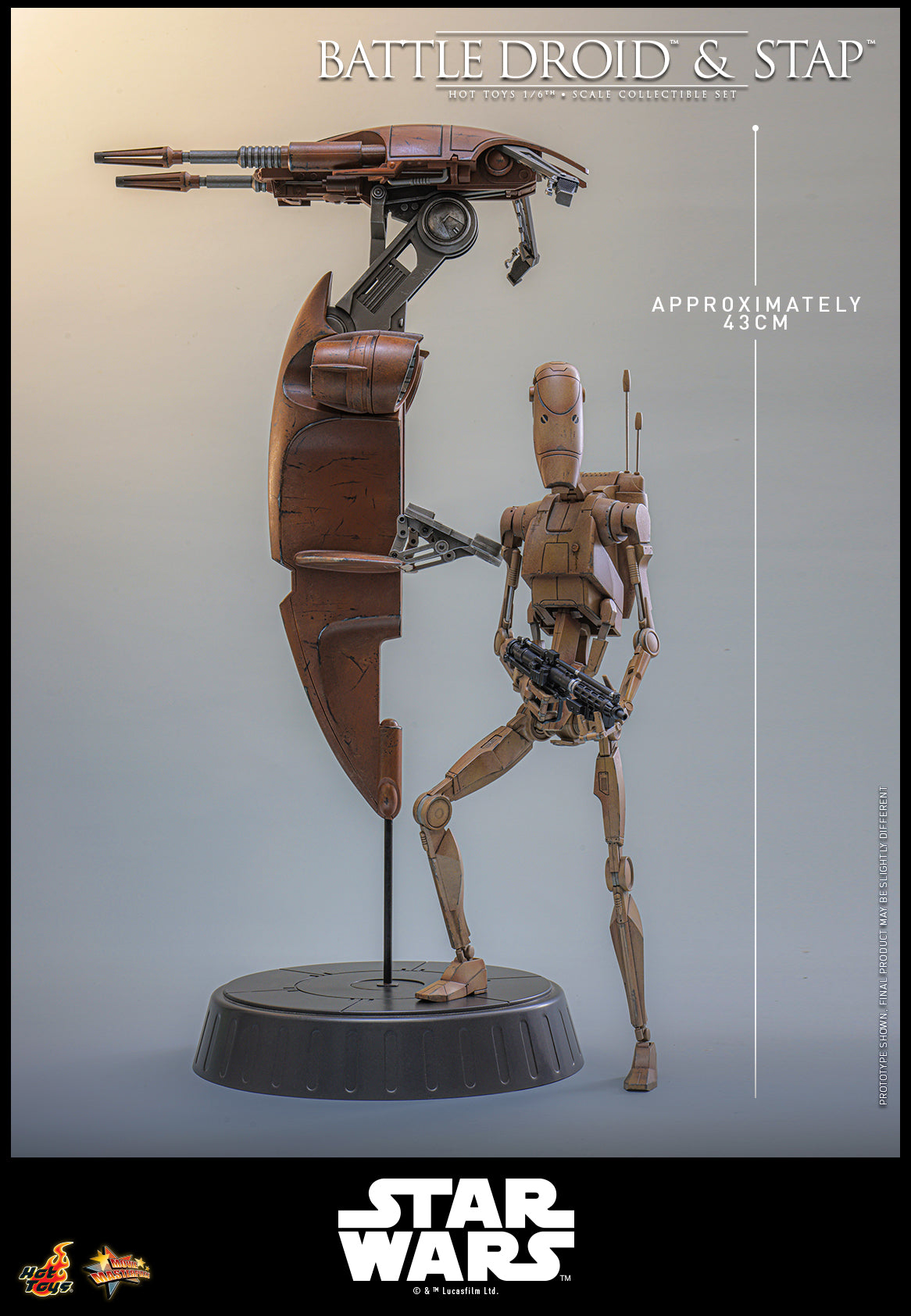 [Pre-Order] MMS887 - Star Wars: The Phantom Menace™ - 1/6th scale Battle Droid™ & STAP™ Collectible Set - ActionCity