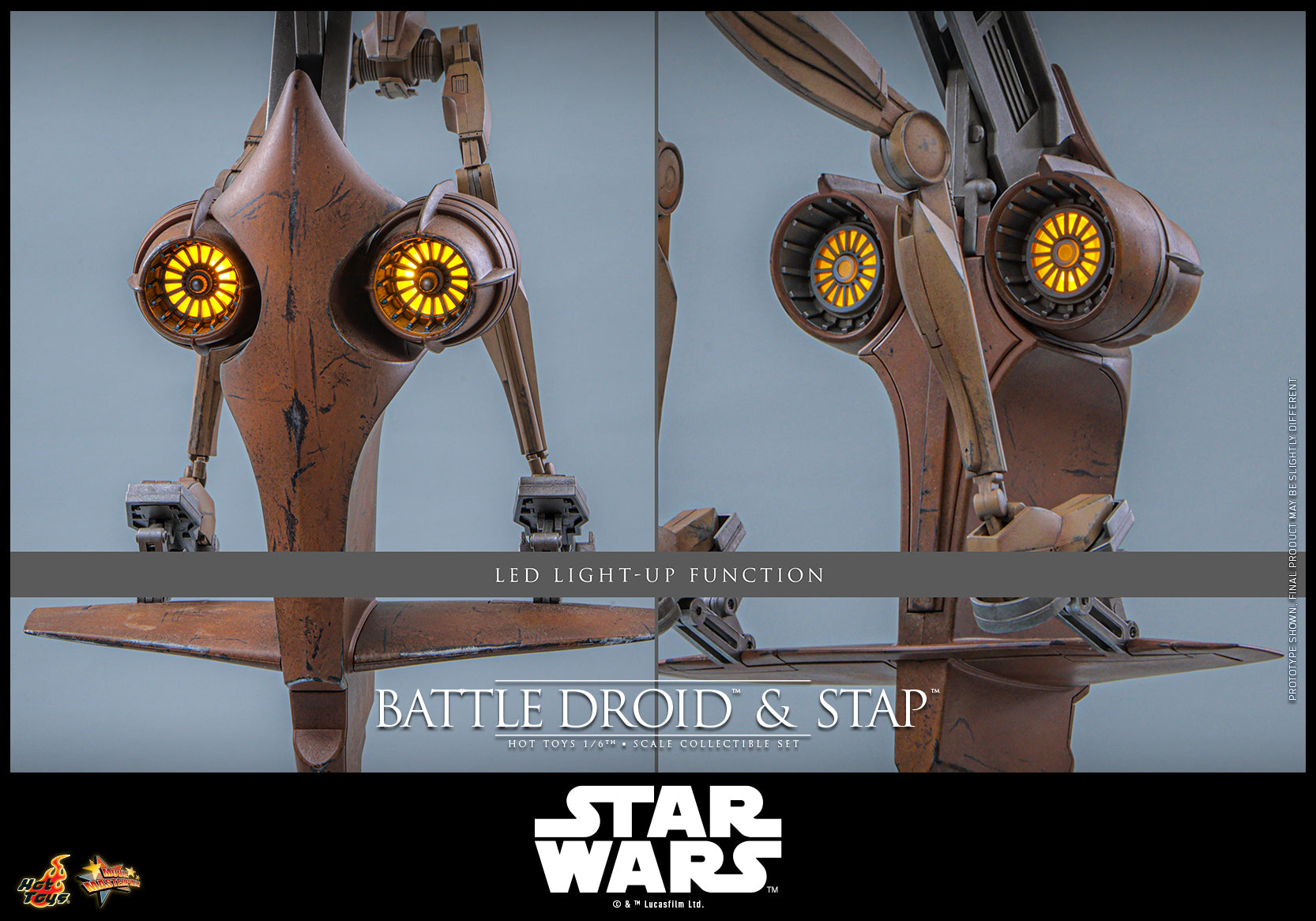 [Pre-Order] MMS887 - Star Wars: The Phantom Menace™ - 1/6th scale Battle Droid™ & STAP™ Collectible Set - ActionCity