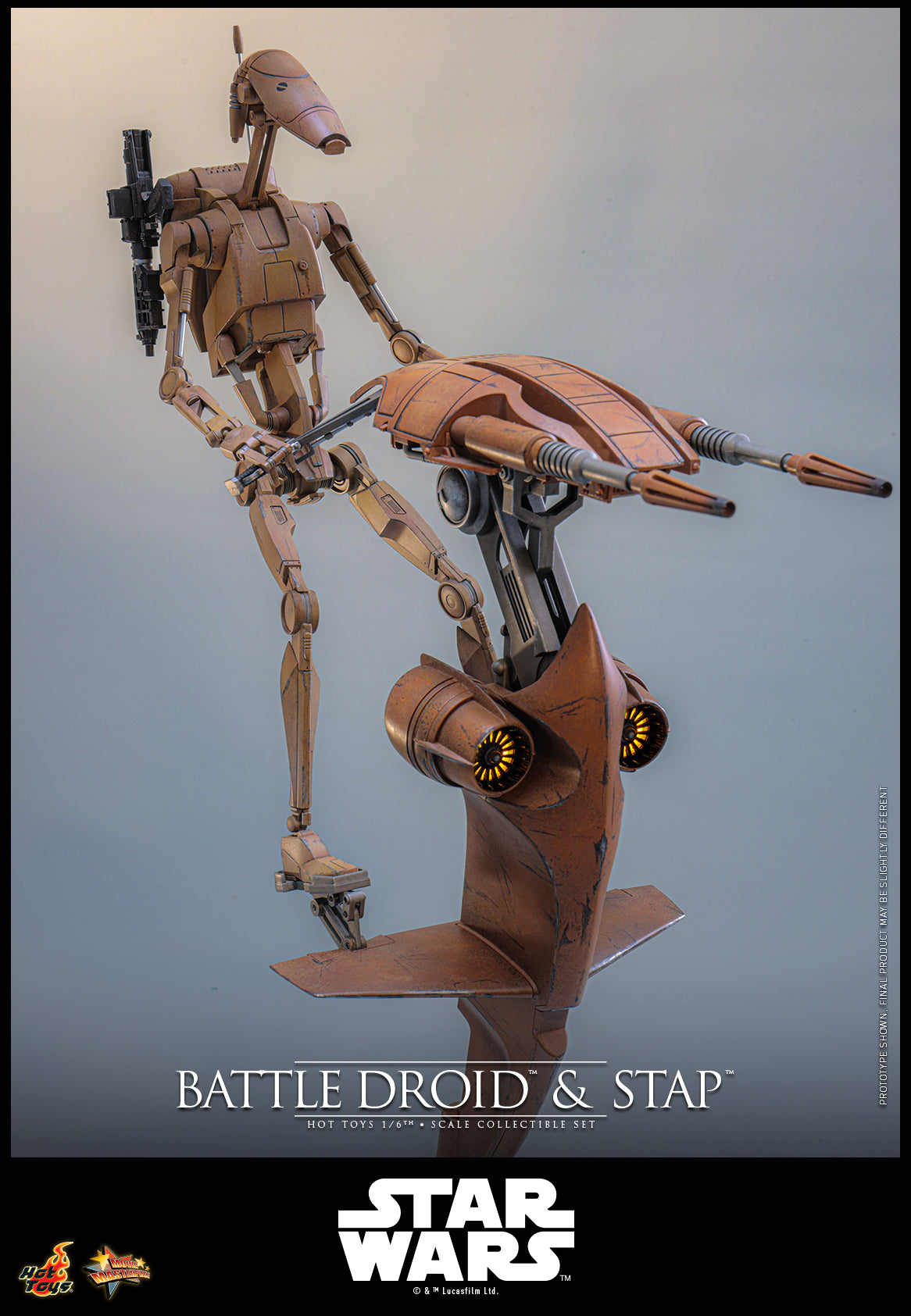 [Pre-Order] MMS887 - Star Wars: The Phantom Menace™ - 1/6th scale Battle Droid™ & STAP™ Collectible Set - ActionCity