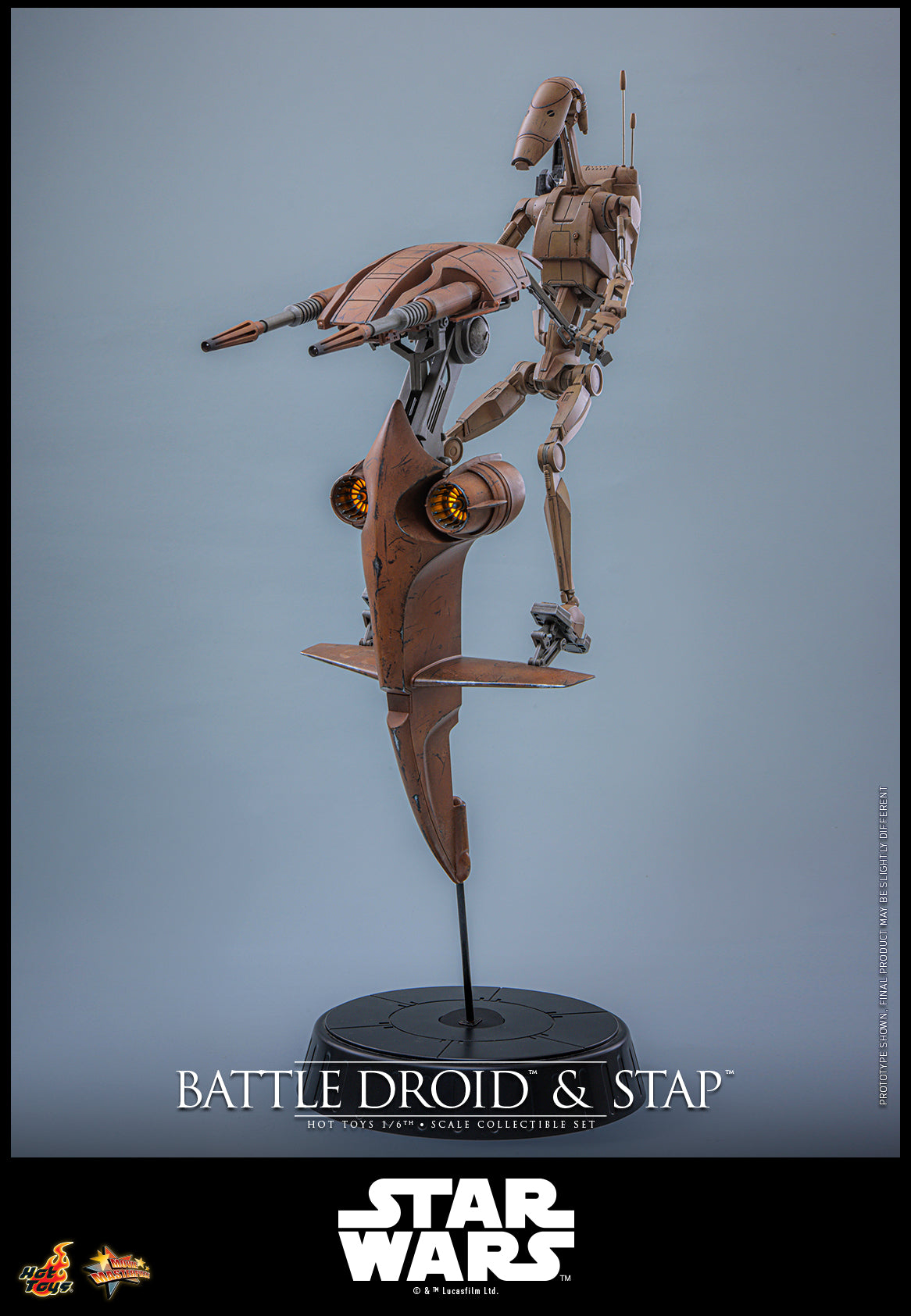[Pre-Order] MMS887 - Star Wars: The Phantom Menace™ - 1/6th scale Battle Droid™ & STAP™ Collectible Set - ActionCity
